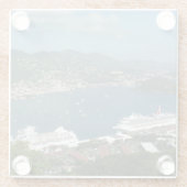 Dessous-de-verre En Verre Port à St. Thomas Îles Vierges américaines (Dos)