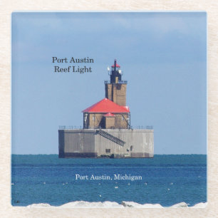 Dessous-de-verre En Verre Port Austin Reef dessous de verre en verre léger