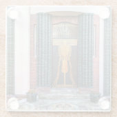 Dessous-de-verre En Verre Porte Jugenstil (Dos)