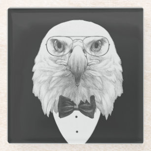Dessous-de-verre En Verre Portrait chic d'Eagle