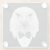 Dessous-de-verre En Verre Portrait chic d'Eagle (Dos)