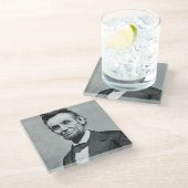 Dessous-de-verre En Verre Portrait d'Abe Lincoln 1 (Incliné)