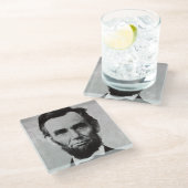 Dessous-de-verre En Verre Portrait d'Abe Lincoln 2 (Incliné)