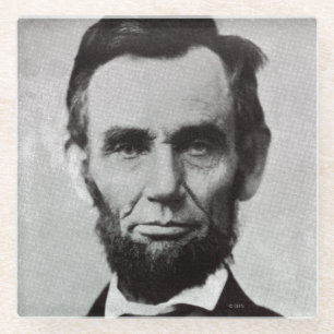 Dessous-de-verre En Verre Portrait d'Abe Lincoln 2