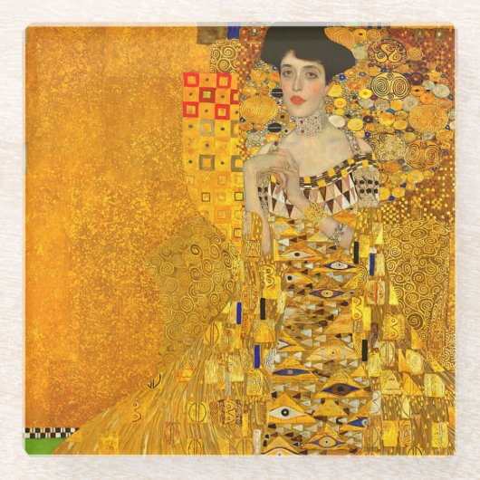 Dessous-de-verre En Verre Portrait d'Adele Bloch-Bauer I de Gustav Klimt (Devant)