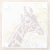 Dessous-de-verre En Verre Portrait de Giraffe (Dos)