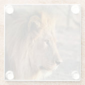 Dessous-de-verre En Verre Portrait de Lion (Dos)