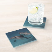 Dessous-de-verre En Verre Pose espiègle (Incliné)