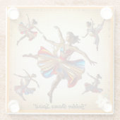 Dessous-de-verre En Verre "Poses de mouvement dramatiques" (Dos)