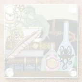 Dessous-de-verre En Verre Potions Dragon Steampunk Livres (Dos)