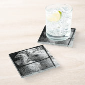 Dessous-de-verre En Verre poulets pixélisés (Incliné)