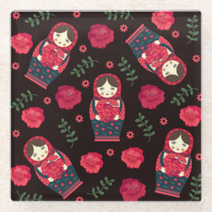 Dessous-de-verre En Verre Poupées d'imbrication