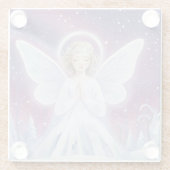 Dessous-de-verre En Verre PrayingWinterAngel (Dos)