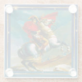 Dessous-de-verre En Verre Première version de Napoléon Crossing... (Dos)
