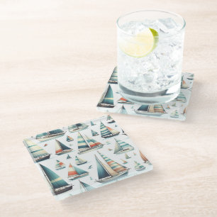 Dessous-de-verre En Verre Prendre la mer