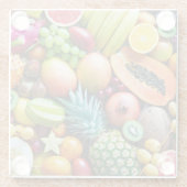 Dessous-de-verre En Verre Présentation délicieuse de fruits (Dos)