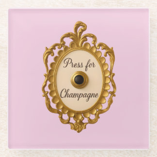 Dessous-de-verre En Verre Presse à Champagne Bar Cart Veuve Coaster