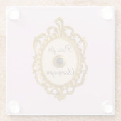 Dessous-de-verre En Verre Presse pour chariot à bar à champagne Veuve Coaste (Dos)