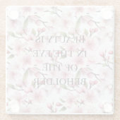 Dessous-de-verre En Verre Pretty Pink Cherry Blossom Flowers (Dos)