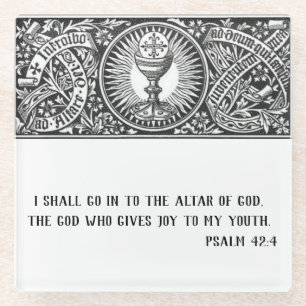 Dessous-de-verre En Verre Prière religieuse catholique traditionnelle latine