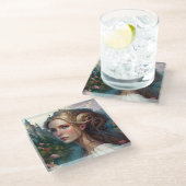 Dessous-de-verre En Verre Princess Castle Imaginaire Art (Incliné)