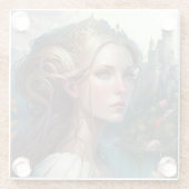 Dessous-de-verre En Verre Princess Castle Imaginaire Art (Dos)