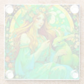 Dessous-de-verre En Verre Printemps celtique Art nouveau d'Ostara (Dos)
