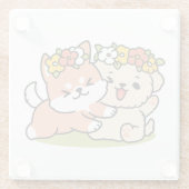 Dessous-de-verre En Verre Printemps dans la laideur - Illustration de chien (Dos)