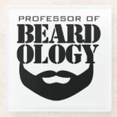 Dessous-de-verre En Verre Professeur amusant de Beardologie (Devant)