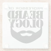 Dessous-de-verre En Verre Professeur amusant de Beardologie (Dos)