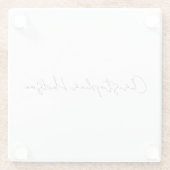 Dessous-de-verre En Verre Professionnel Blanc Plat Créatif Chic Calligraphie (Dos)