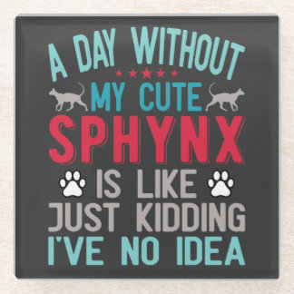 Dessous-de-verre En Verre Propriétaire Canadien De Chat Sphynx Sans Cheveux 