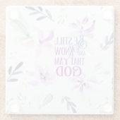 Dessous-de-verre En Verre Psaume 46:10 Be Still and Know that I (Dos)