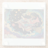 Dessous-de-verre En Verre Psychedelic glass coaster (Dos)