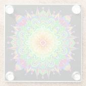 Dessous-de-verre En Verre Psychedelic Zen Mandala Art Abstrait (Dos)