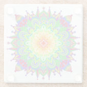 Dessous-de-verre En Verre Psychedelic Zen Mandala Art Abstrait (Dos)