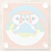 Dessous-de-verre En Verre Puffin Rocks (Dos)