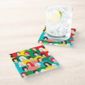 Dessous-de-verre En Verre Puissance des filles (Incliné)