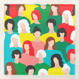 Dessous-de-verre En Verre Puissance des filles