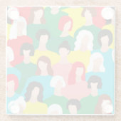 Dessous-de-verre En Verre Puissance des filles (Dos)