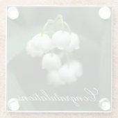 Dessous-de-verre En Verre Puissent des lis blancs (Dos)