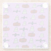 Dessous-de-verre En Verre Purple Halloween Fun Print (Dos)
