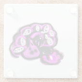 Dessous-de-verre En Verre Purple peacock (Dos)