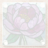 Dessous-de-verre En Verre Purple Peony Stained  (Dos)
