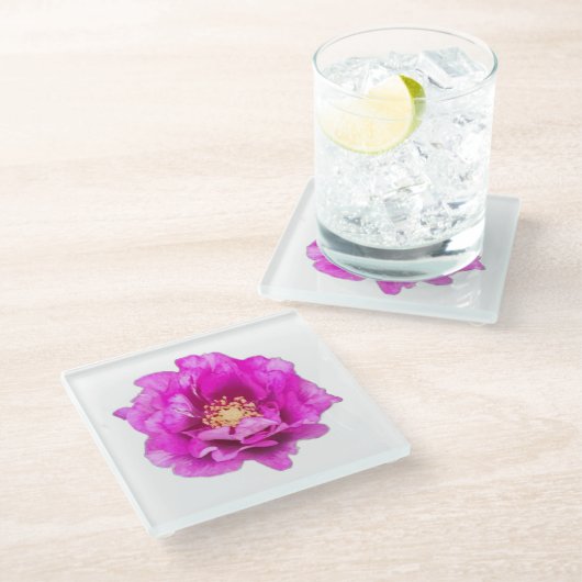 Dessous-de-verre En Verre Purple Rose (Incliné)
