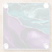 Dessous-de-verre En Verre Purple Turquoise Blue Agate Parties scintillant en (Dos)