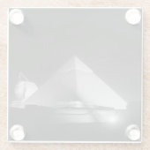 Dessous-de-verre En Verre pyramides et sphinx (Dos)