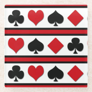 Dessous-de-verre En Verre Quatre combinaisons de cartes