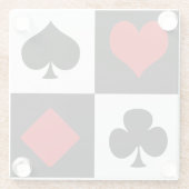 Dessous-de-verre En Verre Quatre combinaisons de cartes (Dos)