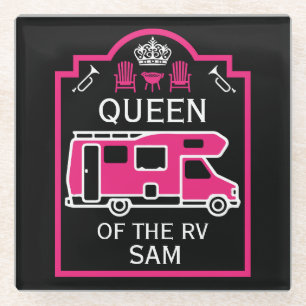 Dessous-de-verre En Verre Queen Of The Camper RV